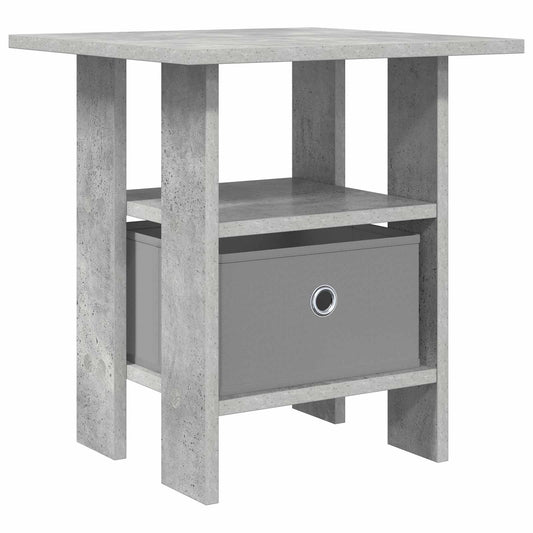 Nattbord med skuff Betonggrå 41 x 40 x 45 cm Konstruert tre