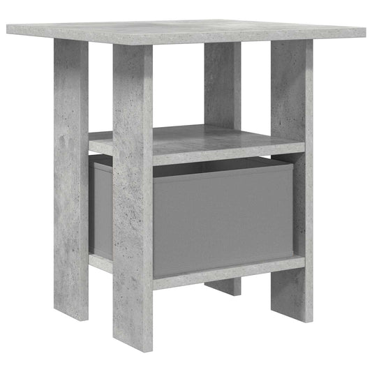 Nattbord med skuff Betonggrå 41 x 40 x 45 cm Konstruert tre