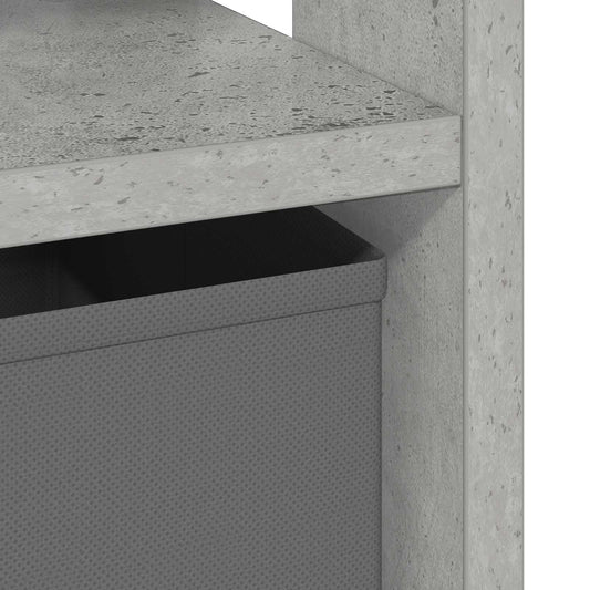 Nattbord 2 pcs Betonggrå 41 x 40 x 45 cm Konstruert tre