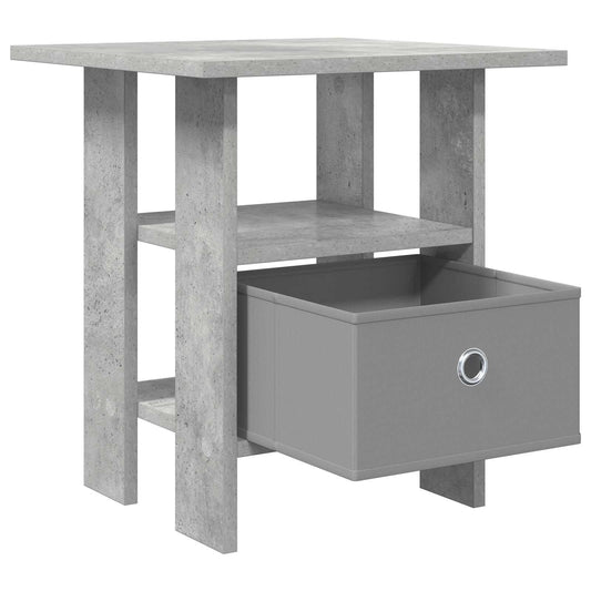 Nattbord 2 pcs Betonggrå 41 x 40 x 45 cm Konstruert tre