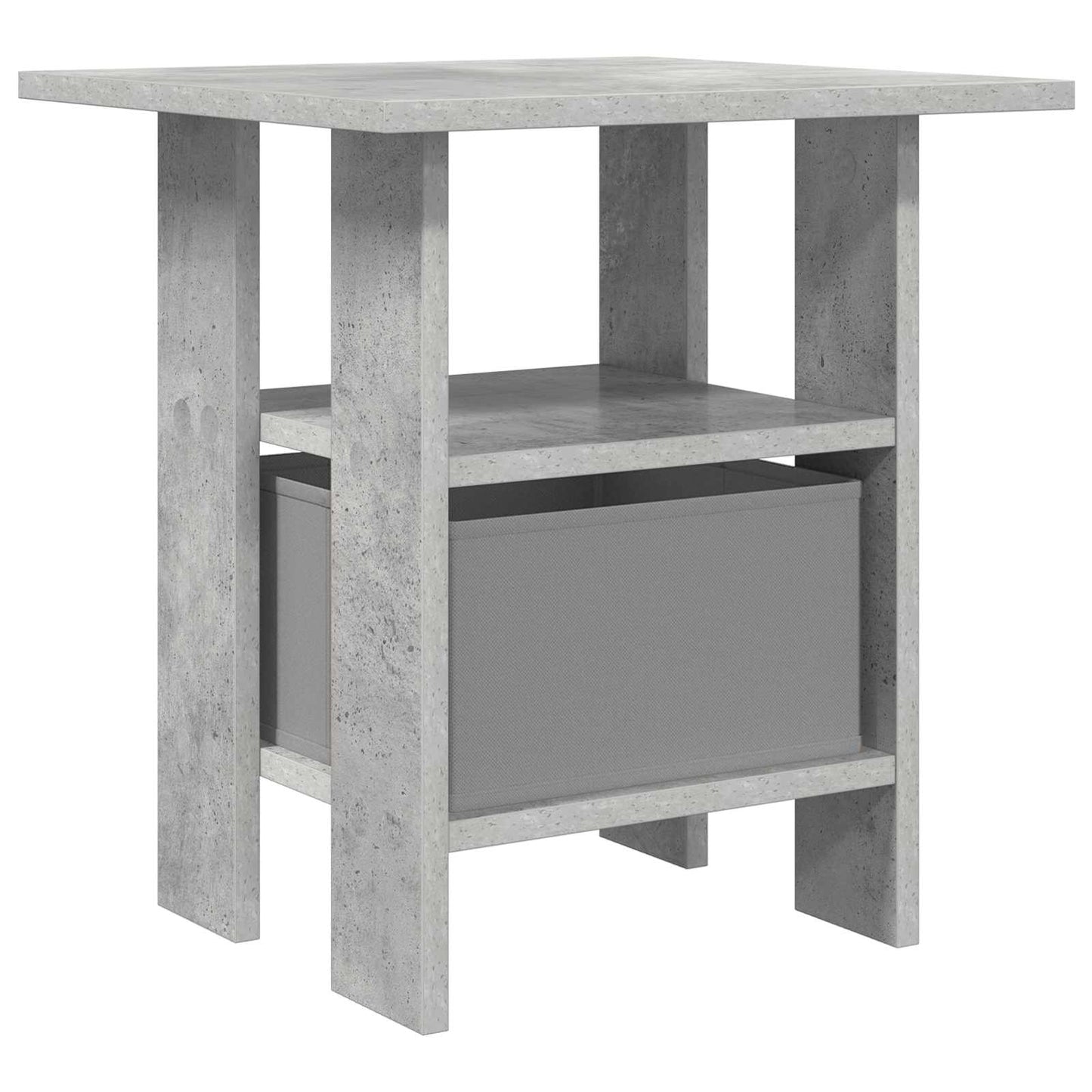 Nattbord 2 pcs Betonggrå 41 x 40 x 45 cm Konstruert tre