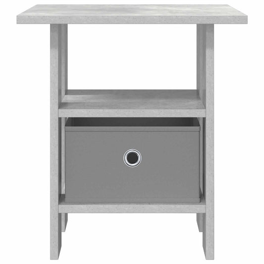 Nattbord 2 pcs Betonggrå 41 x 40 x 45 cm Konstruert tre