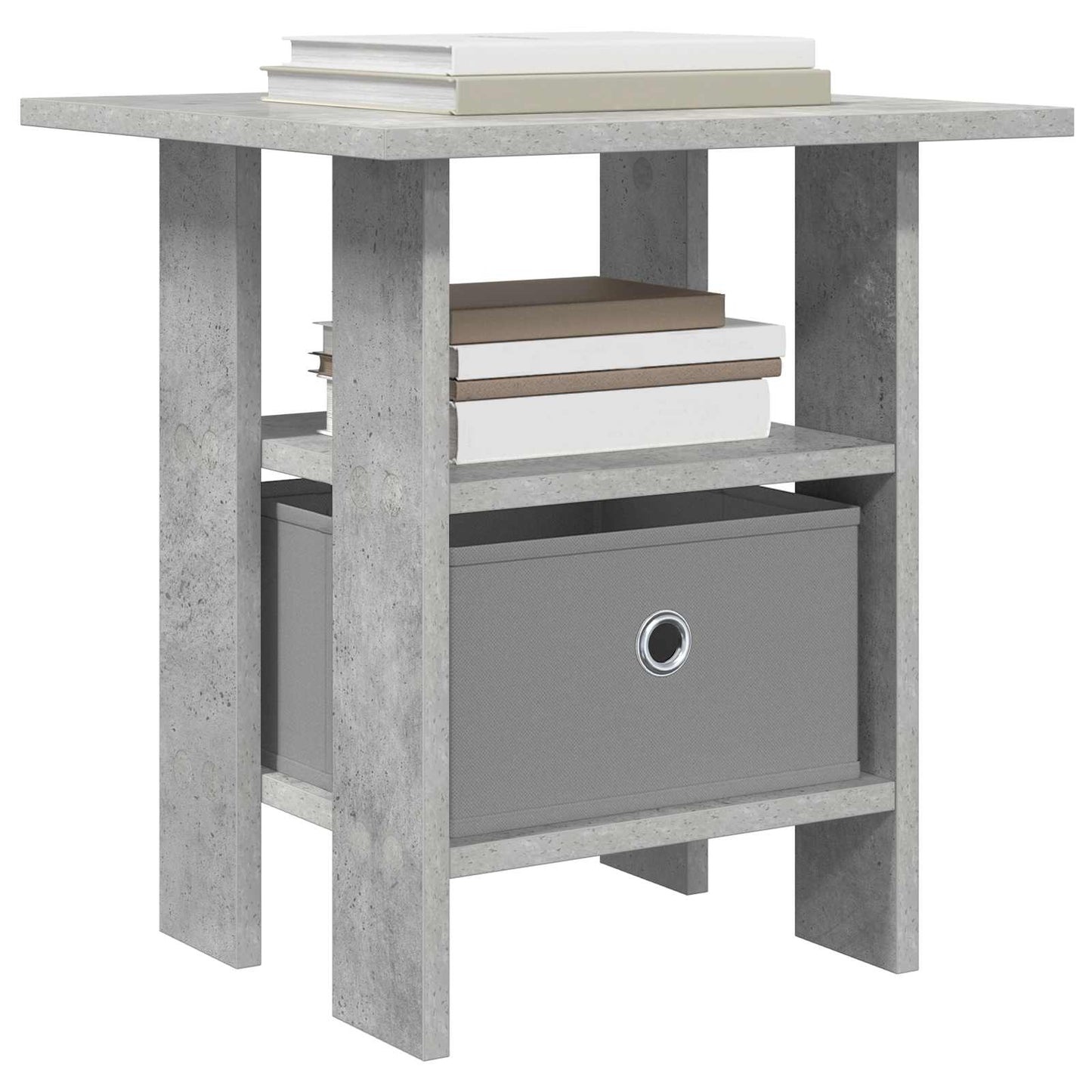 Nattbord 2 pcs Betonggrå 41 x 40 x 45 cm Konstruert tre