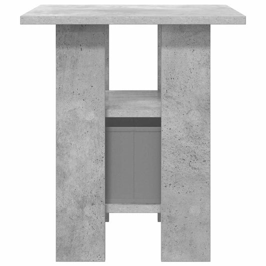 Nattbord 2 pcs Betonggrå 41 x 40 x 45 cm Konstruert tre