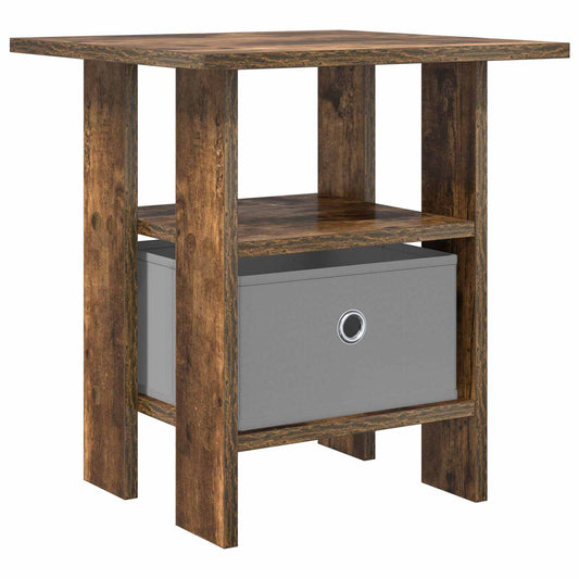Nattbord med skuff Røkt eik 41 x 40 x 45 cm Konstruert tre