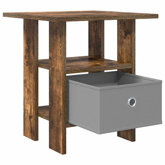 Nattbord 2 pcs Røkt eik 41 x 40 x 45 cm Konstruert tre