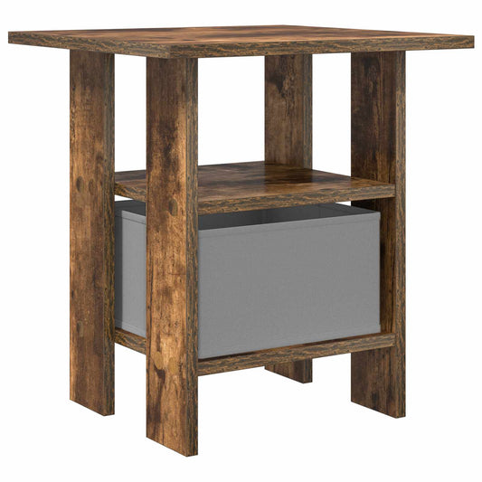 Nattbord 2 pcs Røkt eik 41 x 40 x 45 cm Konstruert tre