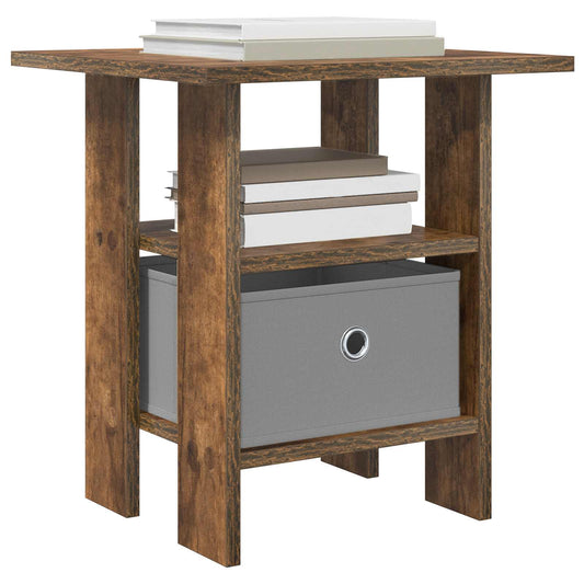 Nattbord 2 pcs Røkt eik 41 x 40 x 45 cm Konstruert tre