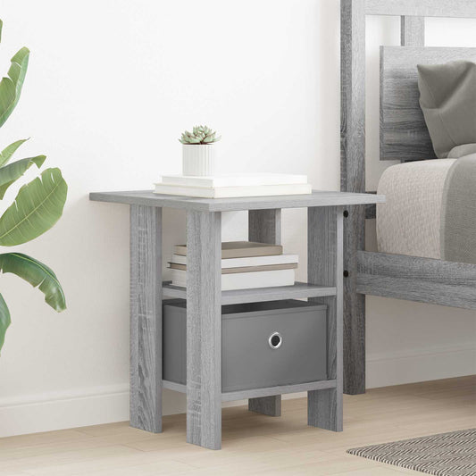 Nattbord med skuff Grå Sonoma 41 x 40 x 45 cm Konstruert tre