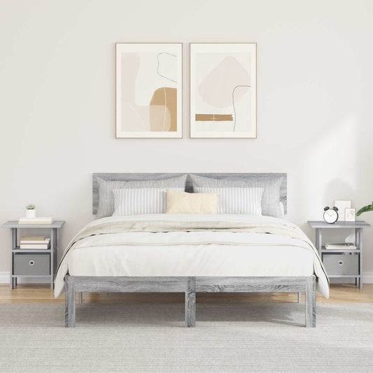 Nattbord 2 pcs Grå Sonoma 41 x 40 x 45 cm Konstruert tre