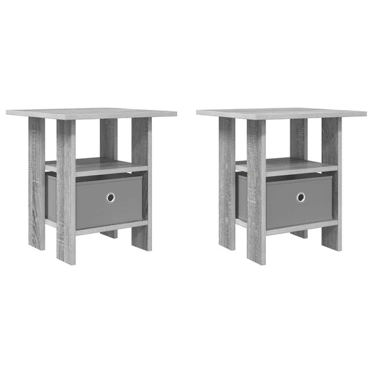Nattbord 2 pcs Grå Sonoma 41 x 40 x 45 cm Konstruert tre