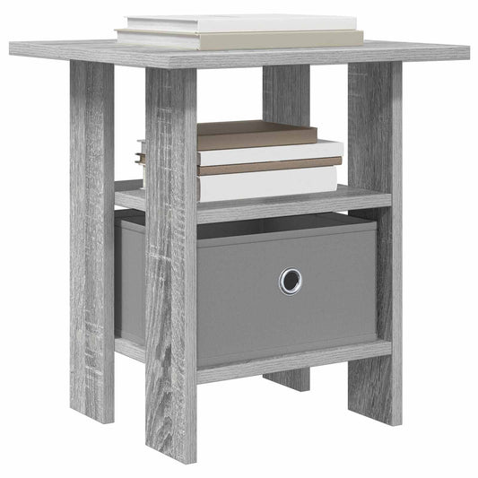 Nattbord 2 pcs Grå Sonoma 41 x 40 x 45 cm Konstruert tre