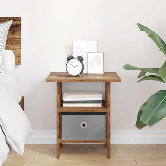 Nattbord med skuff Gammelt tre 41 x 40 x 45 cm Konstruert tre