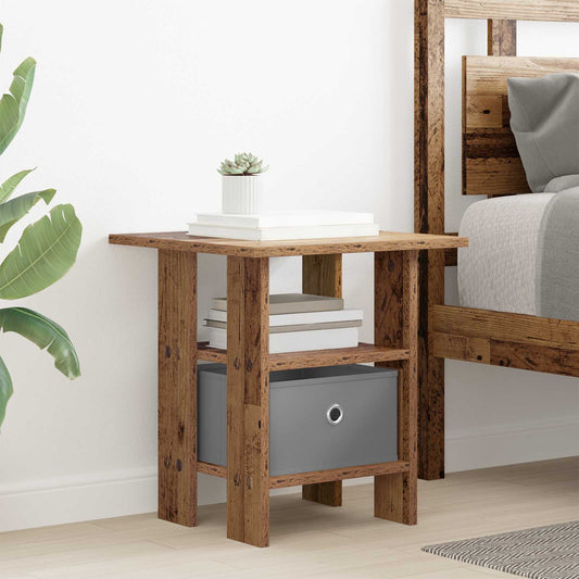 Nattbord 2 pcs Gammelt tre 41 x 40 x 45 cm Konstruert tre