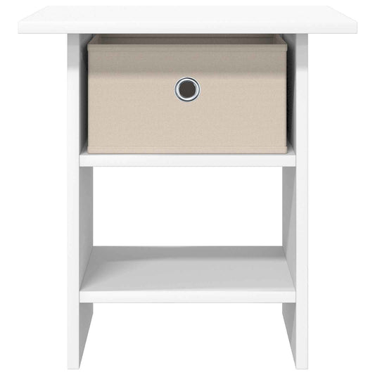Nattbord med skuff Hvit 41 x 40 x 45 cm Konstruert tre