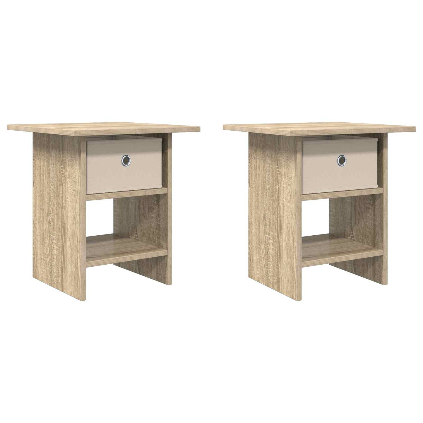 Nattbord 2 pcs Sonoma eik 41 x 40 x 45 cm Konstruert tre