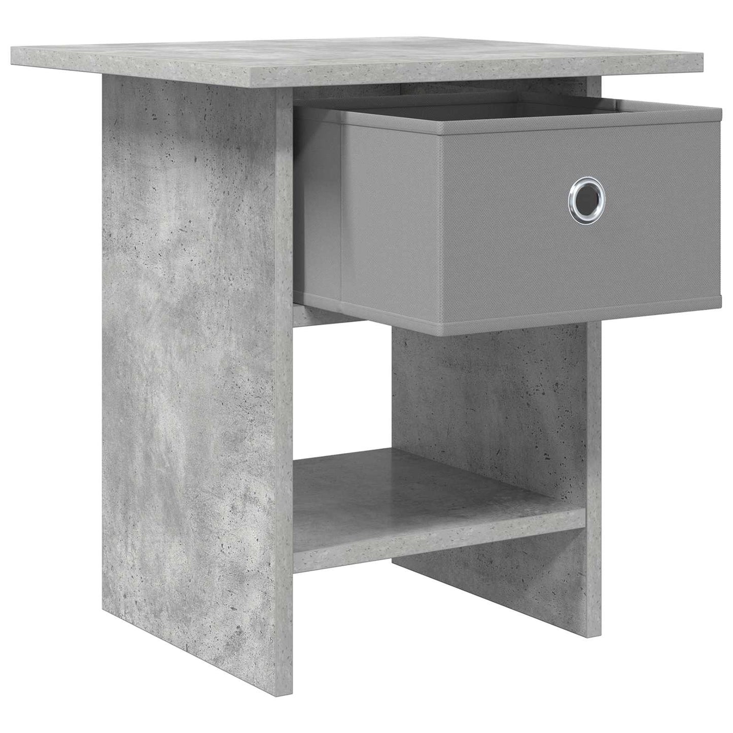 Nattbord med skuff Betonggrå 41 x 40 x 45 cm Konstruert tre