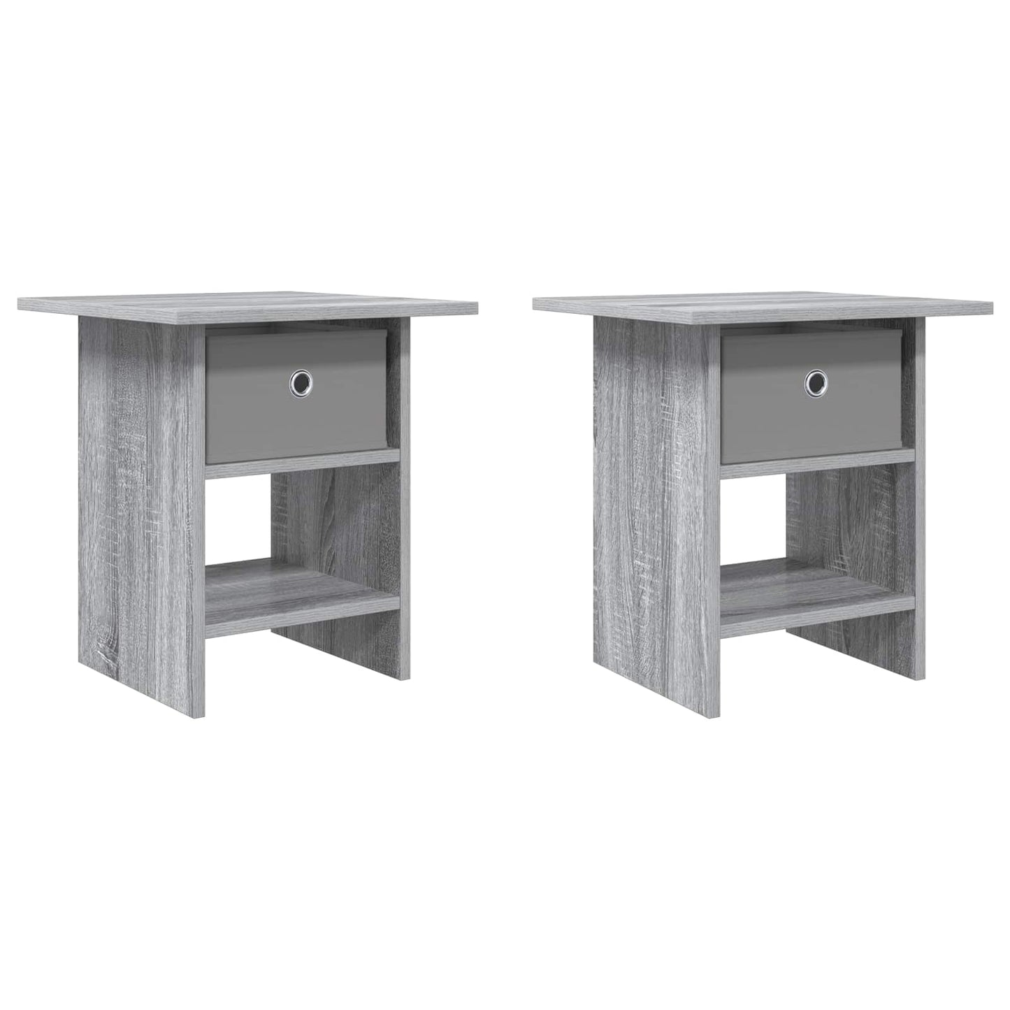 Nattbord 2 pcs Grå Sonoma 41 x 40 x 45 cm Konstruert tre