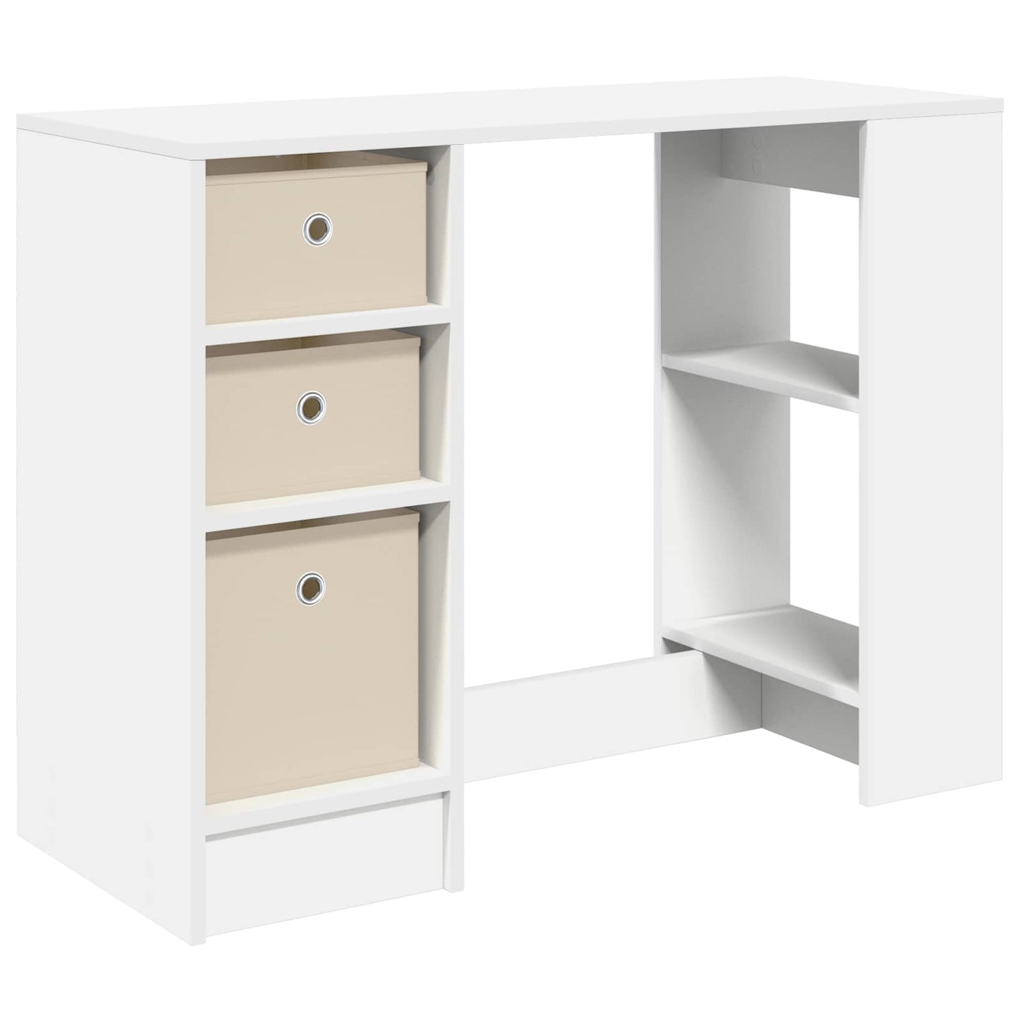 Skrivebord med skuff Hvit 100 x 40 x 75 cm Konstruert tre