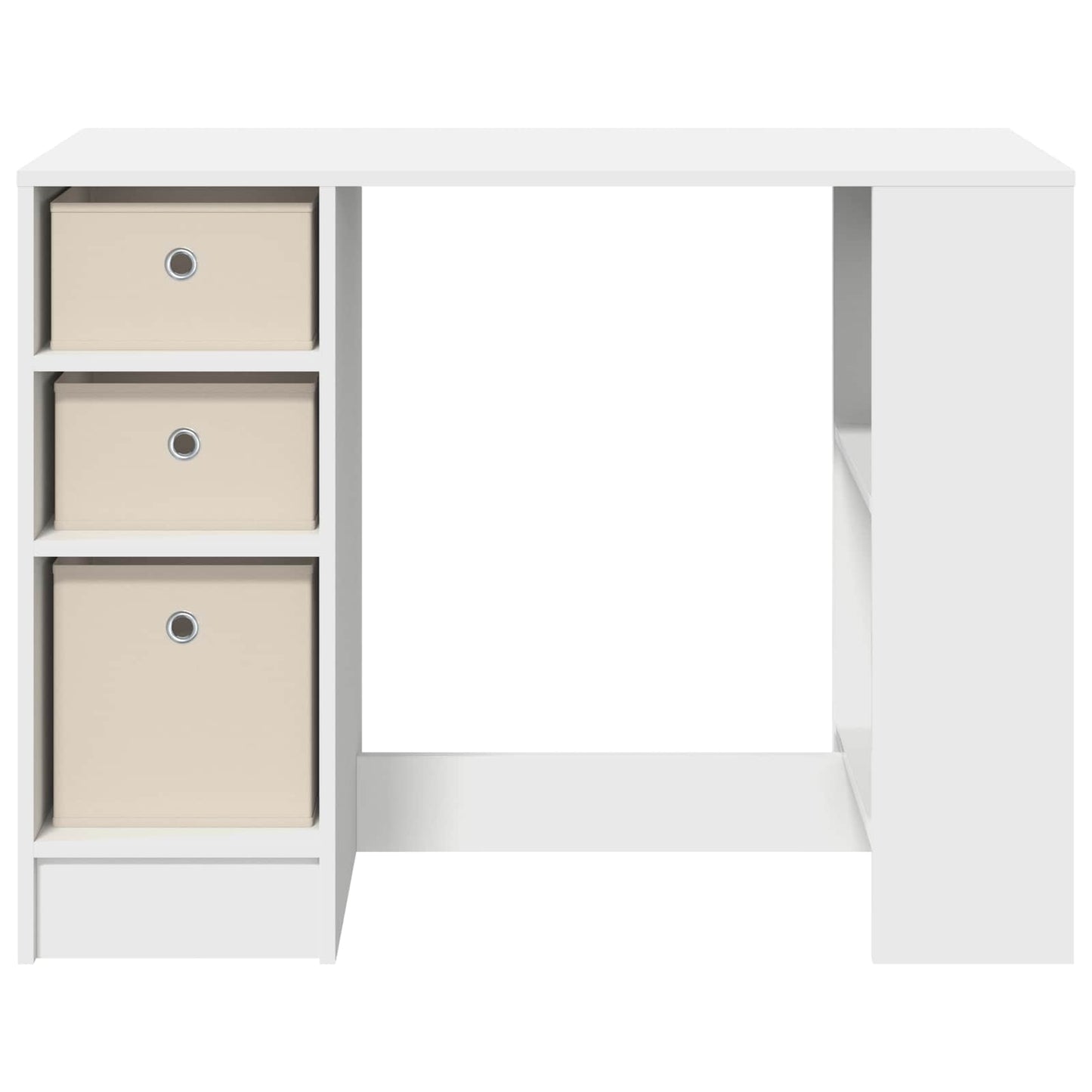 Skrivebord med skuff Hvit 100 x 40 x 75 cm Konstruert tre