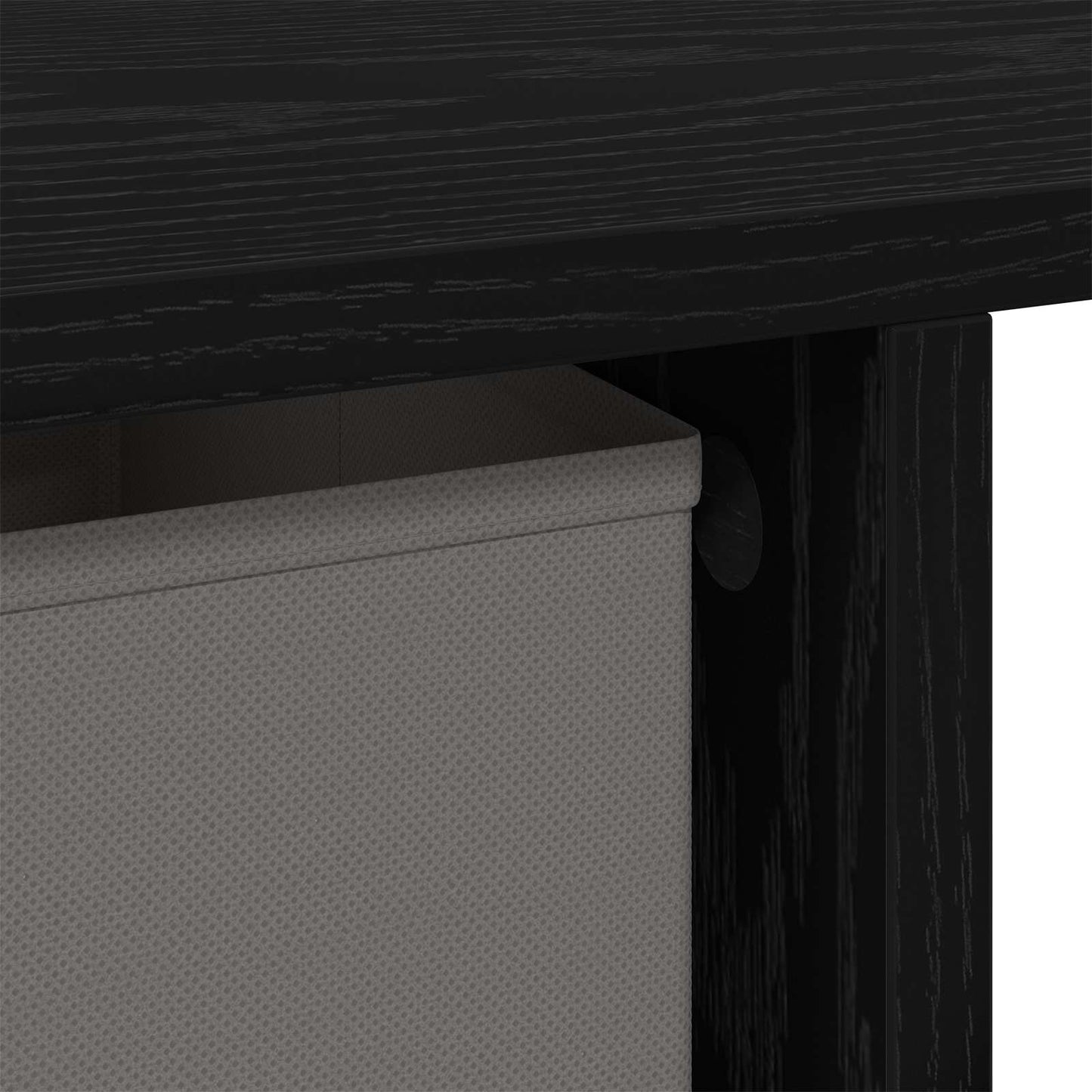 Skrivebord med skuff Svart Eik 100 x 40 x 75 cm Konstruert tre