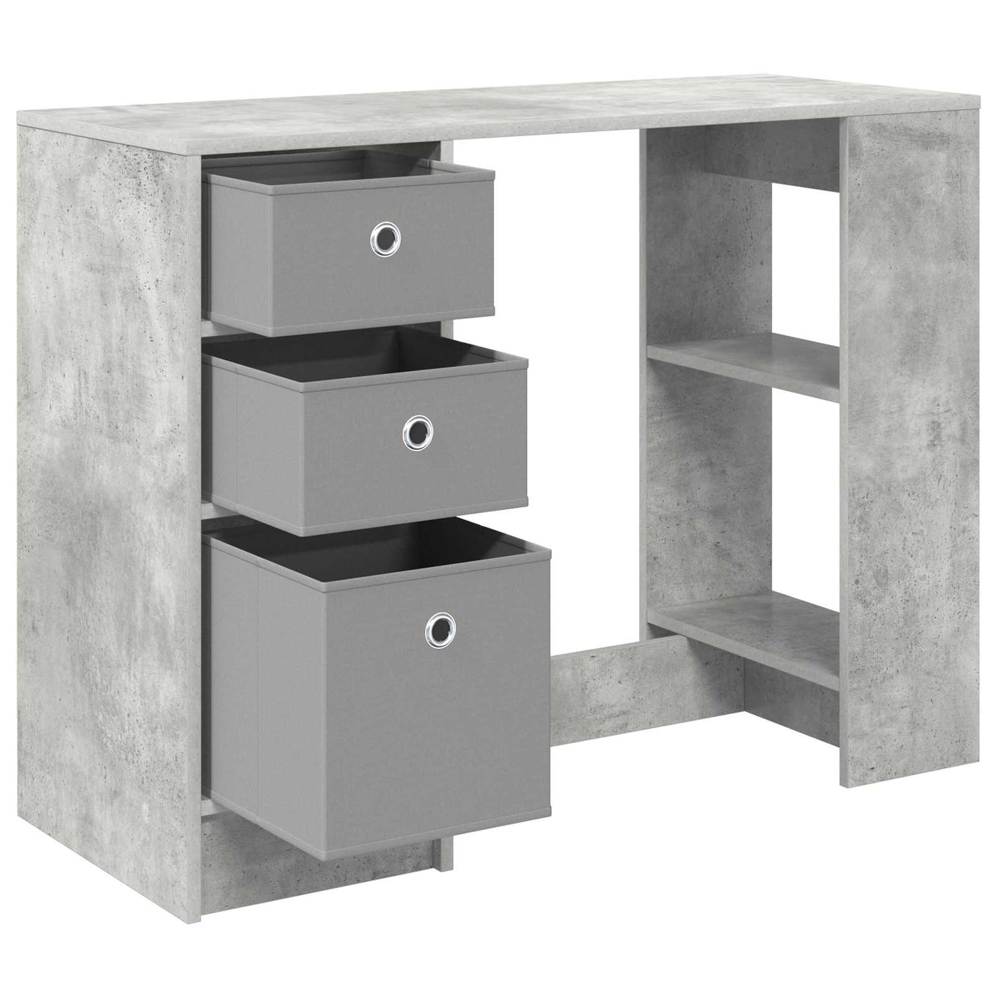Skrivebord med skuff Betonggrå 100 x 40 x 75 cm Konstruert tre