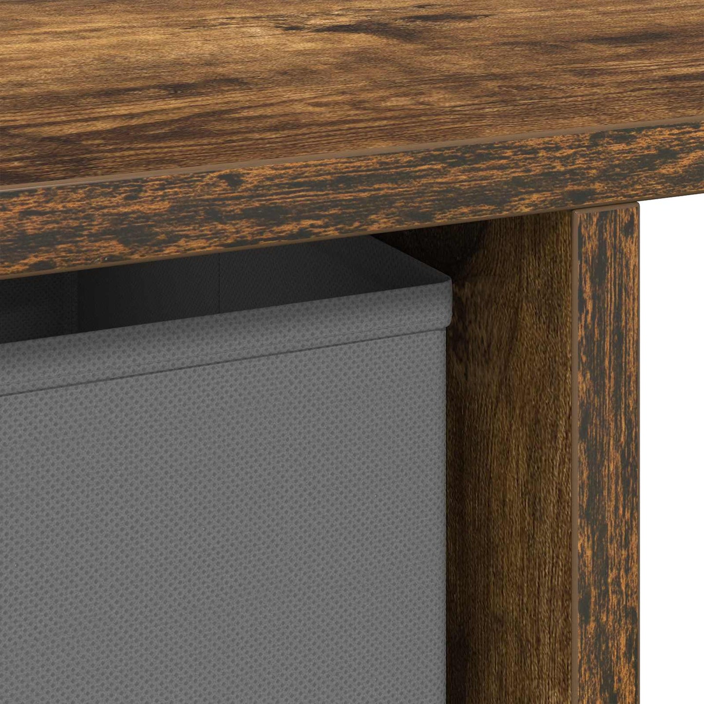 Skrivebord med skuff Røkt eik 100 x 40 x 75 cm Konstruert tre