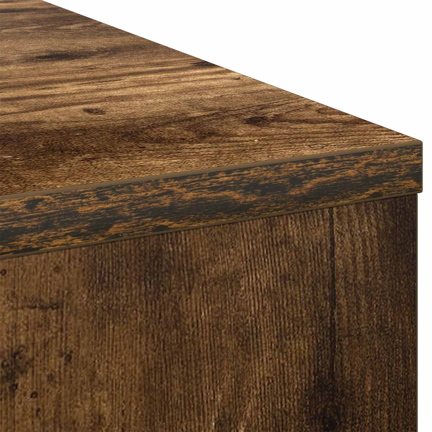 Skrivebord med skuff Røkt eik 100 x 40 x 75 cm Konstruert tre