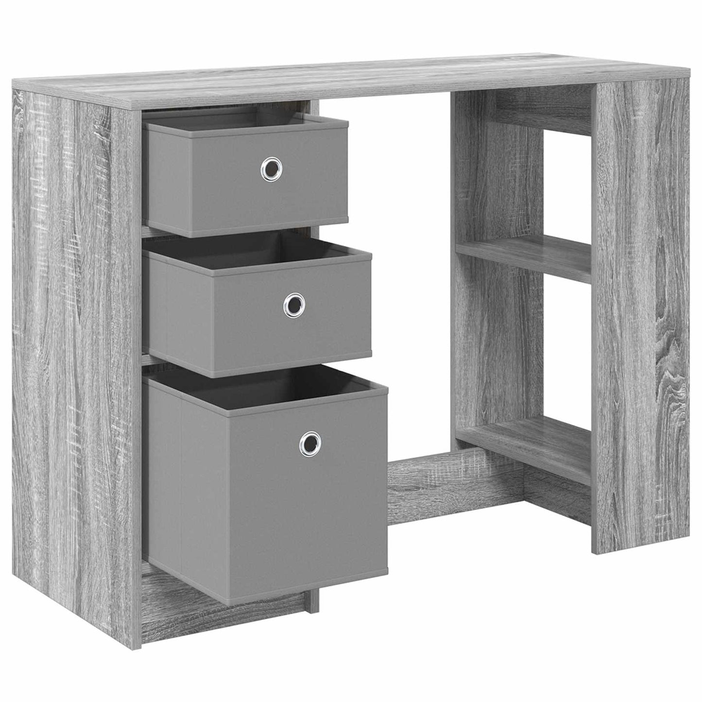 Skrivebord med skuff Grå Sonoma 100 x 40 x 75 cm Konstruert tre vidaXL