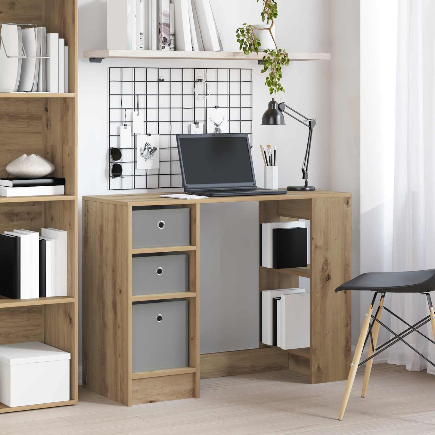 Skrivebord Artisan Eik 100 x 40 x 75 cm Konstruert tre