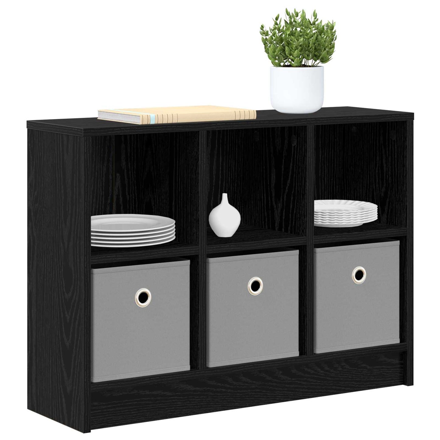 Serviesskap med skuff Svart Eik 73,5 x 22,5 x 53,5 cm