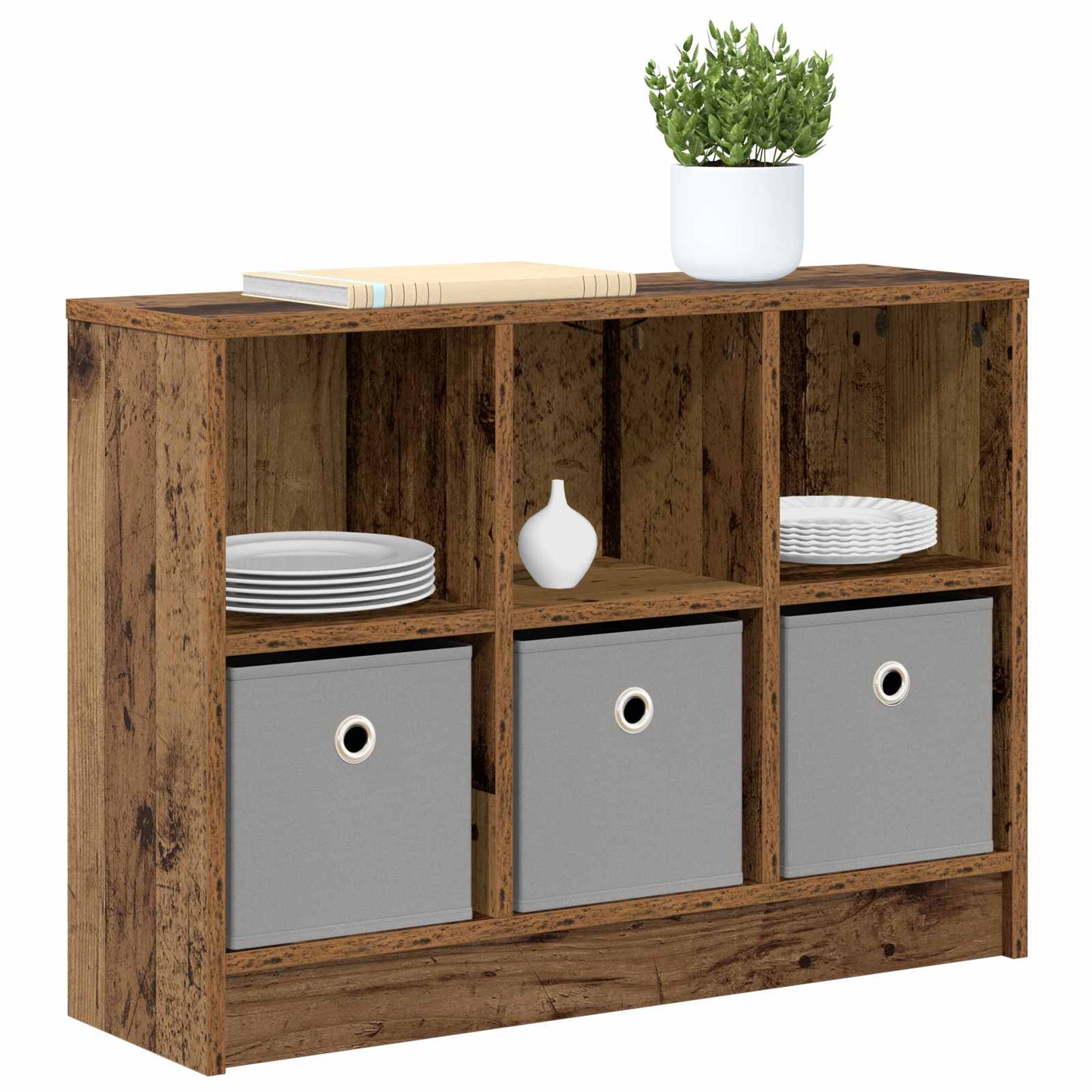 Serviesskap med skuff Gammelt tre 73,5 x 22,5 x 53,5 cm