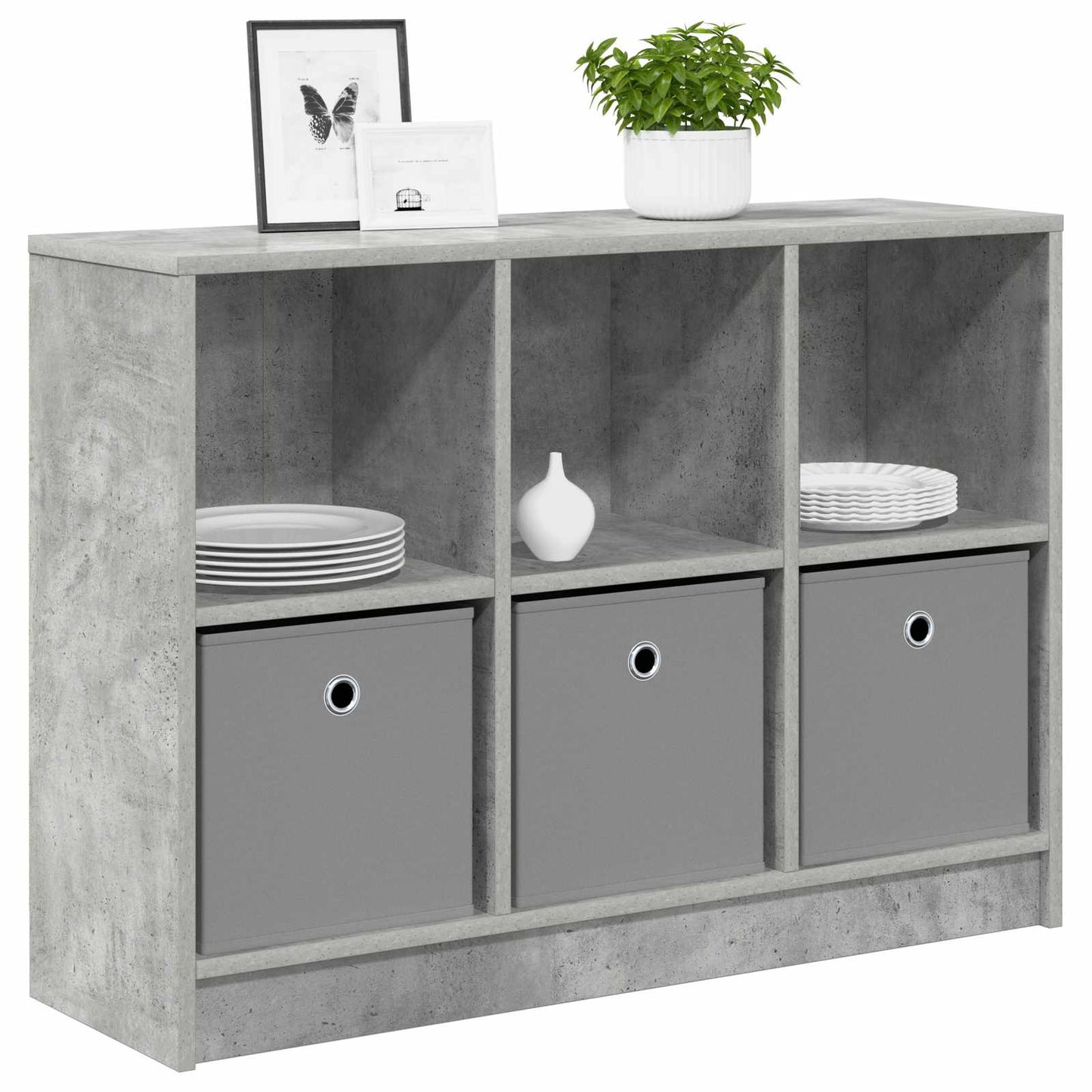 Serviesskap Betonggrå 88,5 x 27,5 x 63,5 cm