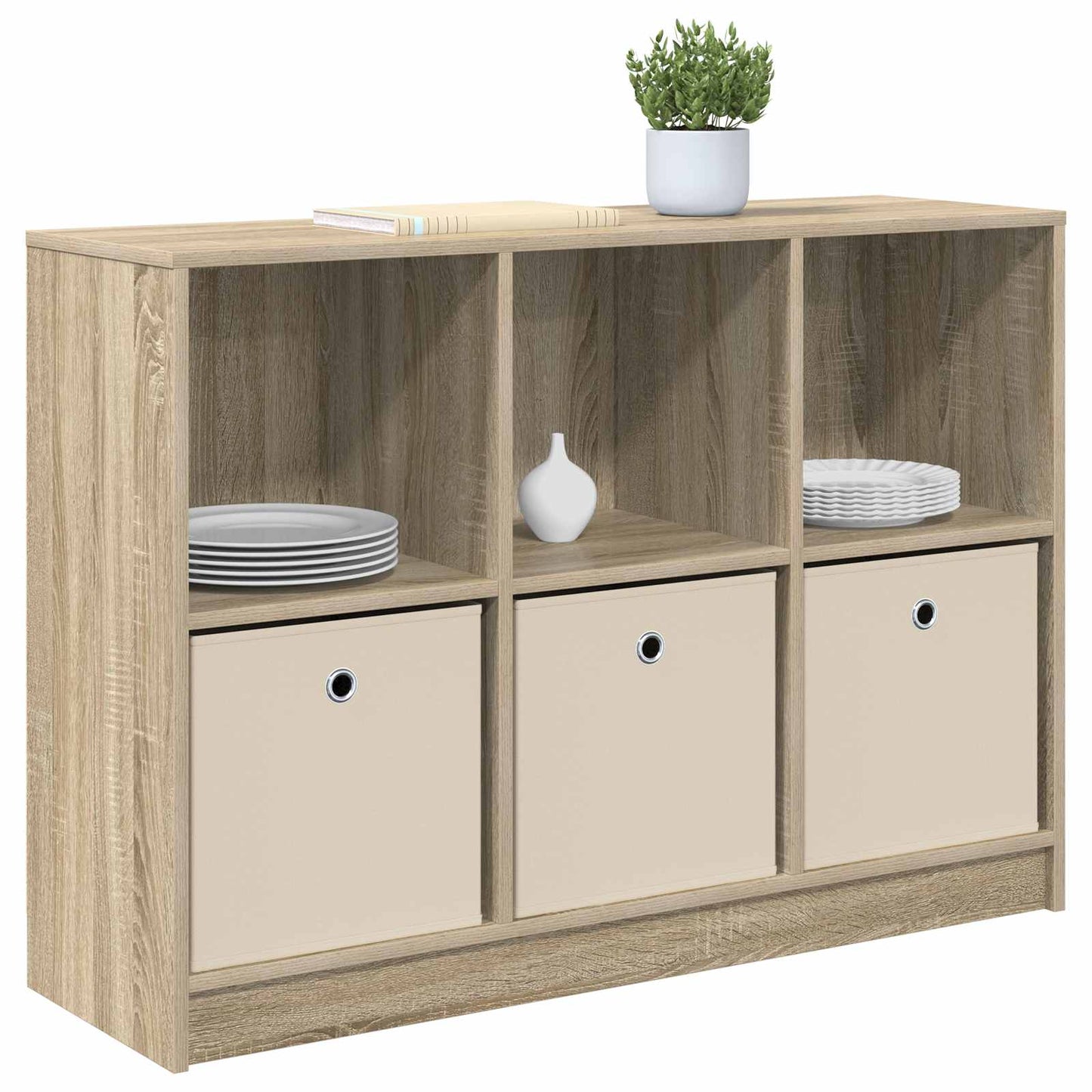 Serviesskap med skuff Sonoma eik 102 x 32 x 73,5 cm