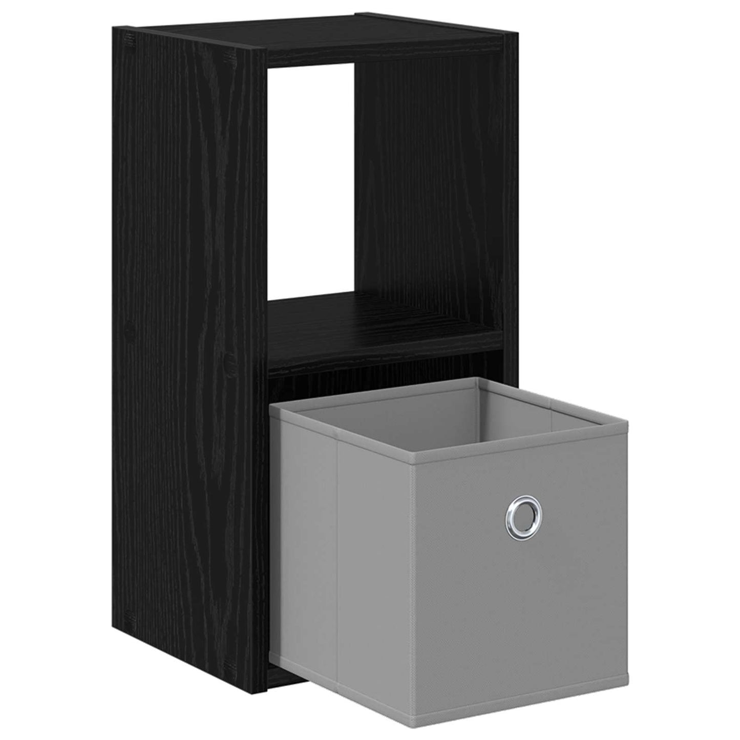 Nattbord med skuff Svart Eik 25,5 x 22 x 49,5 cm Konstruert tre