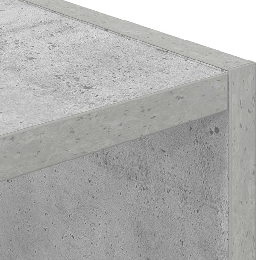 Nattbord 2 pcs Betonggrå 25,5 x 22 x 49,5 cm Konstruert tre