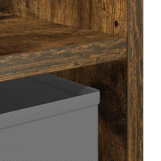 Nattbord med skuff Røkt eik 25,5 x 22 x 49,5 cm Konstruert tre