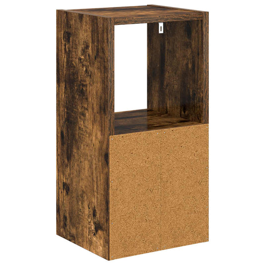 Nattbord med skuff Røkt eik 25,5 x 22 x 49,5 cm Konstruert tre