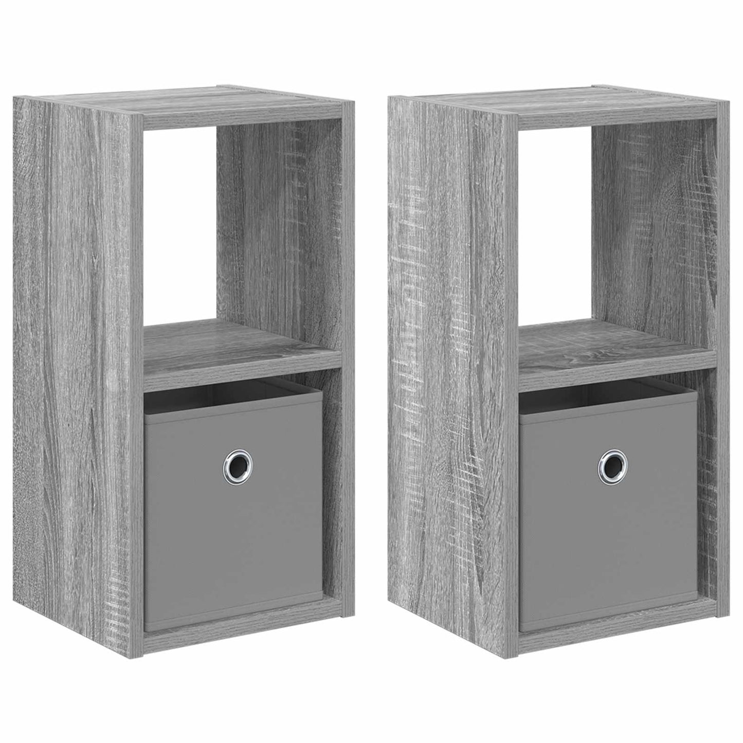 Nattbord 2 pcs Grå Sonoma 25,5 x 22 x 49,5 cm Konstruert tre