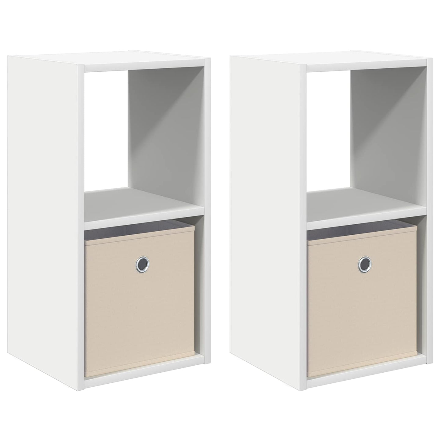 Nattbord 2 pcs Hvit 30,5 x 27 x 59,5 cm Konstruert tre