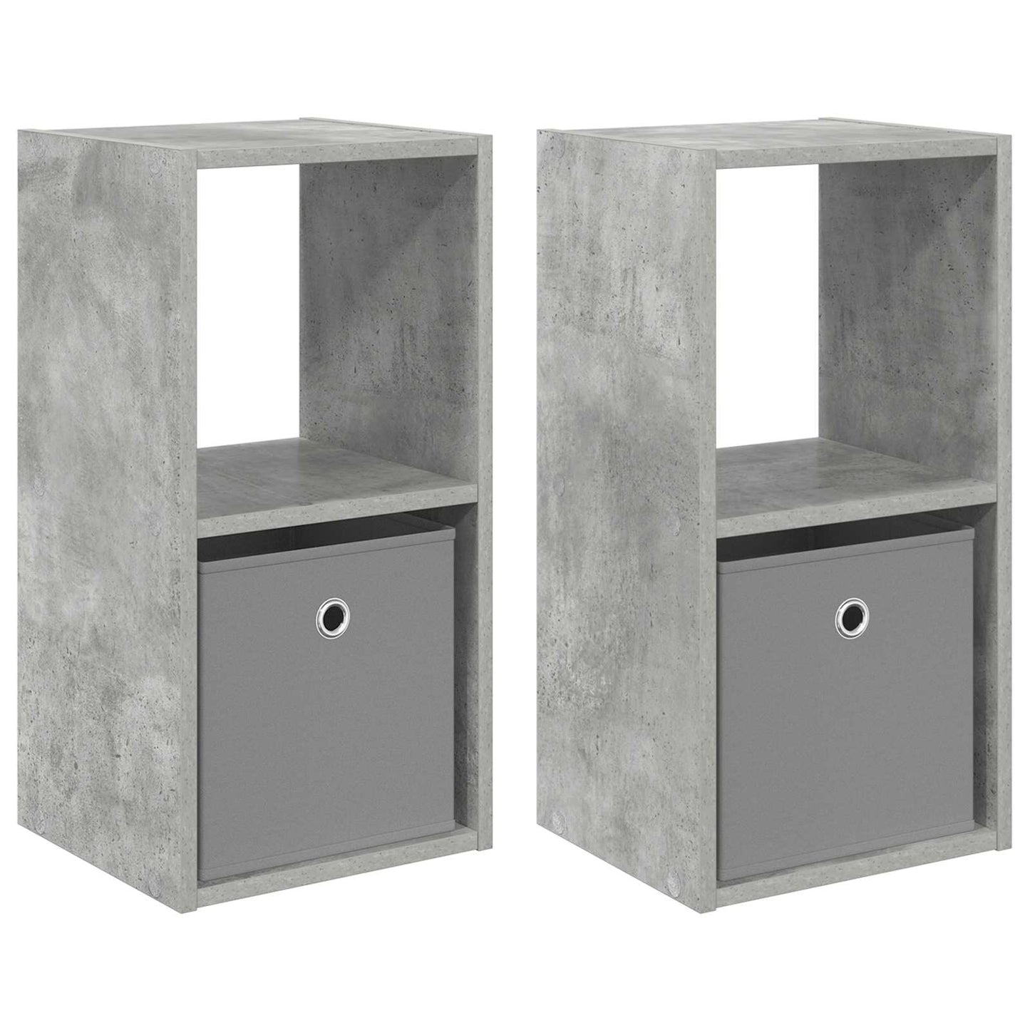 Nattbord 2 pcs Betonggrå 30,5 x 27 x 59,5 cm Konstruert tre