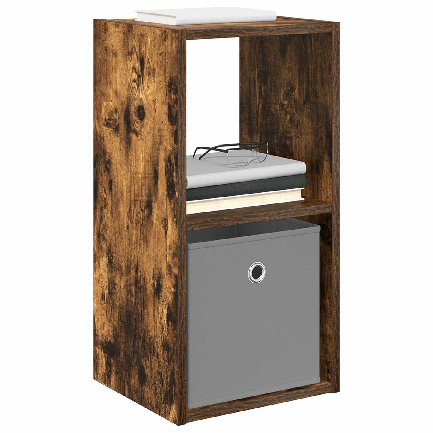 Nattbord 2 pcs Røkt eik 30,5 x 27 x 59,5 cm Konstruert tre