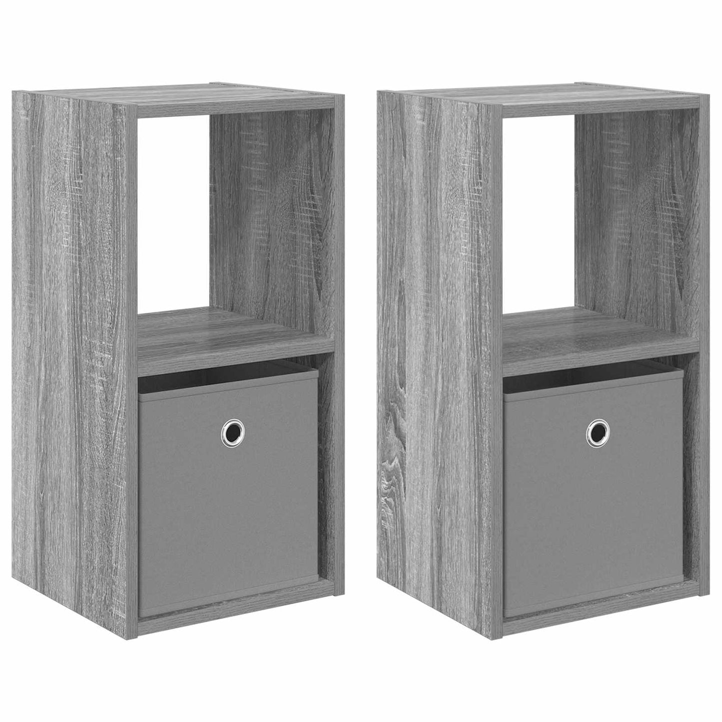 Nattbord 2 pcs Grå Sonoma 30,5 x 27 x 59,5 cm Konstruert tre
