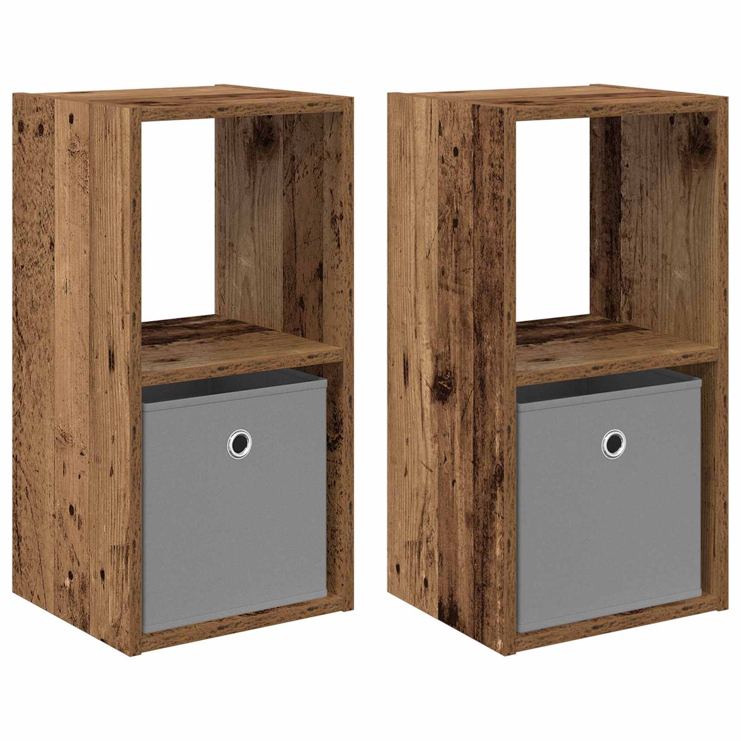 Nattbord 2 pcs Gammelt tre 30,5 x 27 x 59,5 cm Konstruert tre