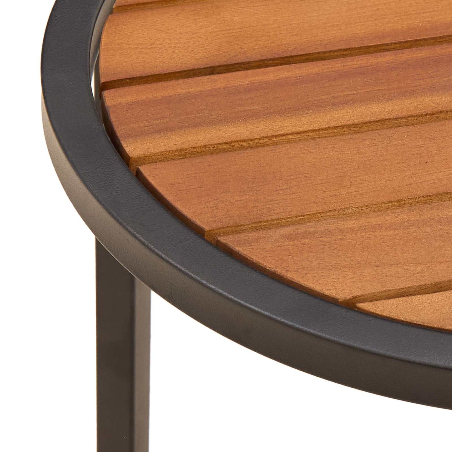 Kaffebord Sett 2 pcs Naturlig og svart 55 x 55 x 45 cm