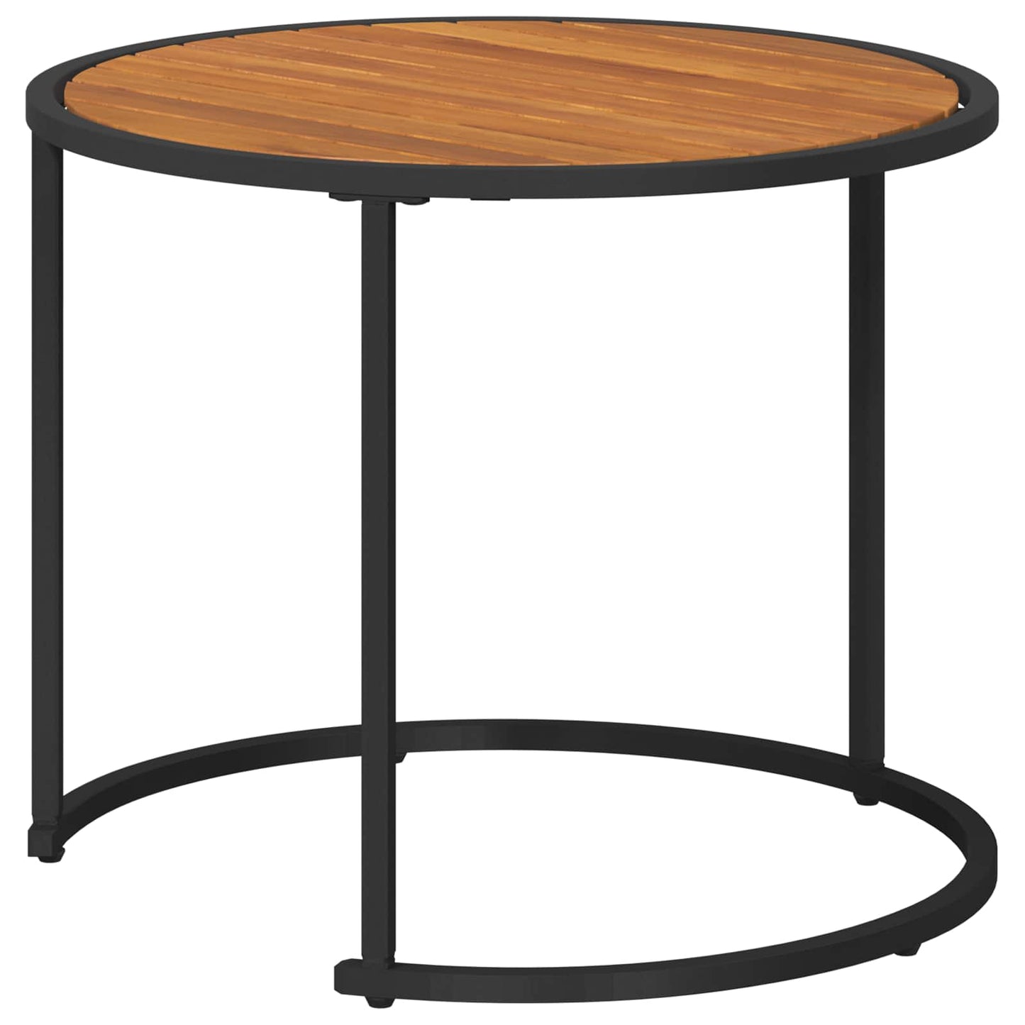 Kaffebord Sett 2 pcs Naturlig og svart 55 x 55 x 45 cm