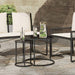 Kaffebord Sett 2 pcs 55 x 55 x 45 cm Stål