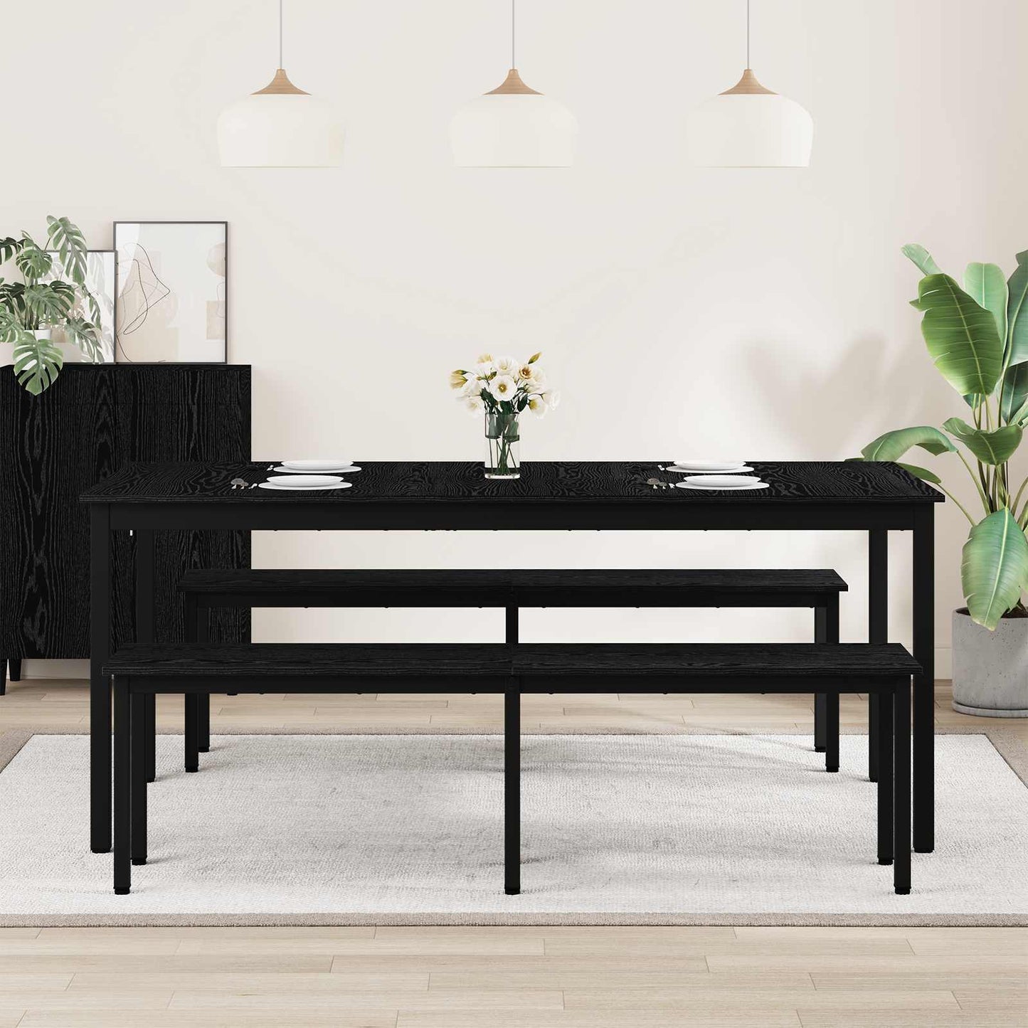 Spisebord 180 x 90 x 75 cm Konstruert tre Rektangulær