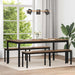 Spisebord 2 pcs 180 x 90 x 75 cm Konstruert tre