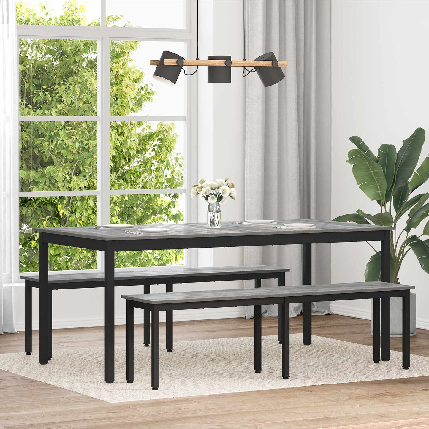 Spisebord 180 x 90 x 75 cm Konstruert tre Rektangulær